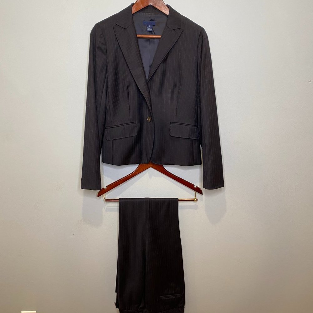 JCREW Navy pinstripe pant suit